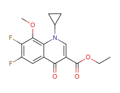 ethyl 8-methoxy-1-cyclopropyl-6,7-difluoro-1,4-dihydro-4-oxo-3-quinolinecarboxylate