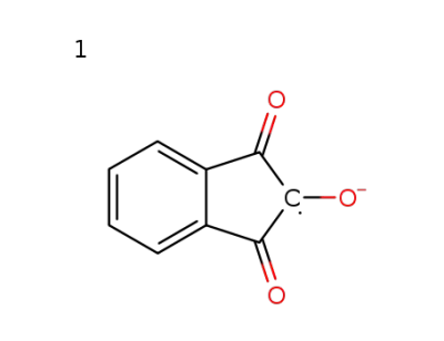 Indanetrione anion radical