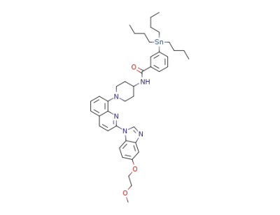 N-3-(tributylstannyl)benzoyl-1-{2-[5-(2-methoxyethoxy)-1H-benzo[d]imidazol-1-yl]-quinolin-8-yl}piperidin-4-amine
